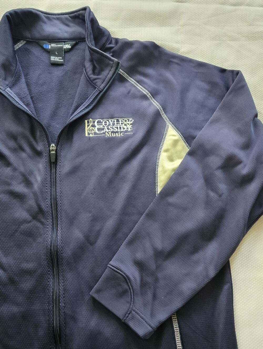 Holloway Coyle and Cassidy Music Warrior Band Blue and gold zip up Jacket Mens L